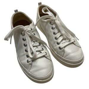 Vionic Winny White Leather Casual Low-Top Orthotic Support Sneakers Size 7.5